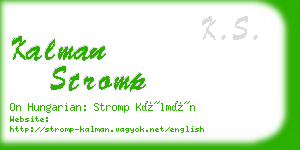 kalman stromp business card